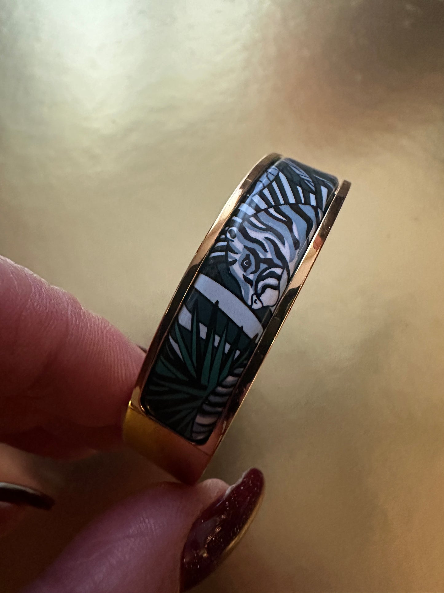 Hermes 100% Genuine Authentic Clic H Bangle Bracelet Animaux Camoufles Brand New with Box