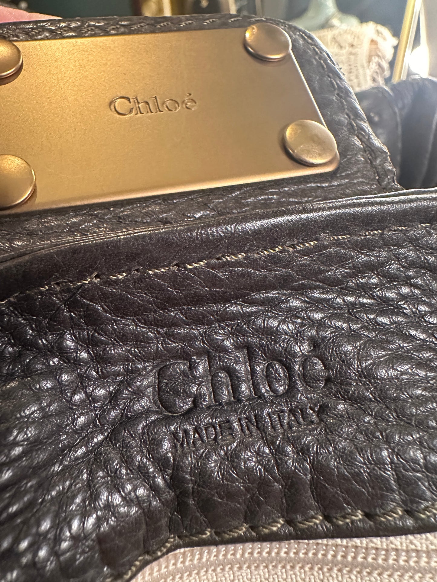 CHLOE Vintage 100% Authentic Genuine Paddington Handbag, Grey, Great Condition