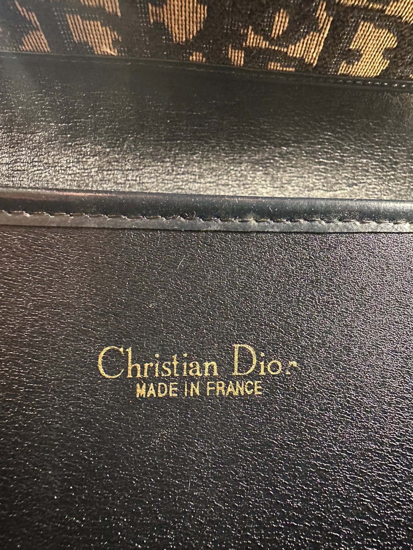 CHRISTIAN DIOR VINTAGE 100% Authentic Genuine Oblique Trotter Monogram Canvas Handbag, Blue, 2000's, Great Condition, Rare