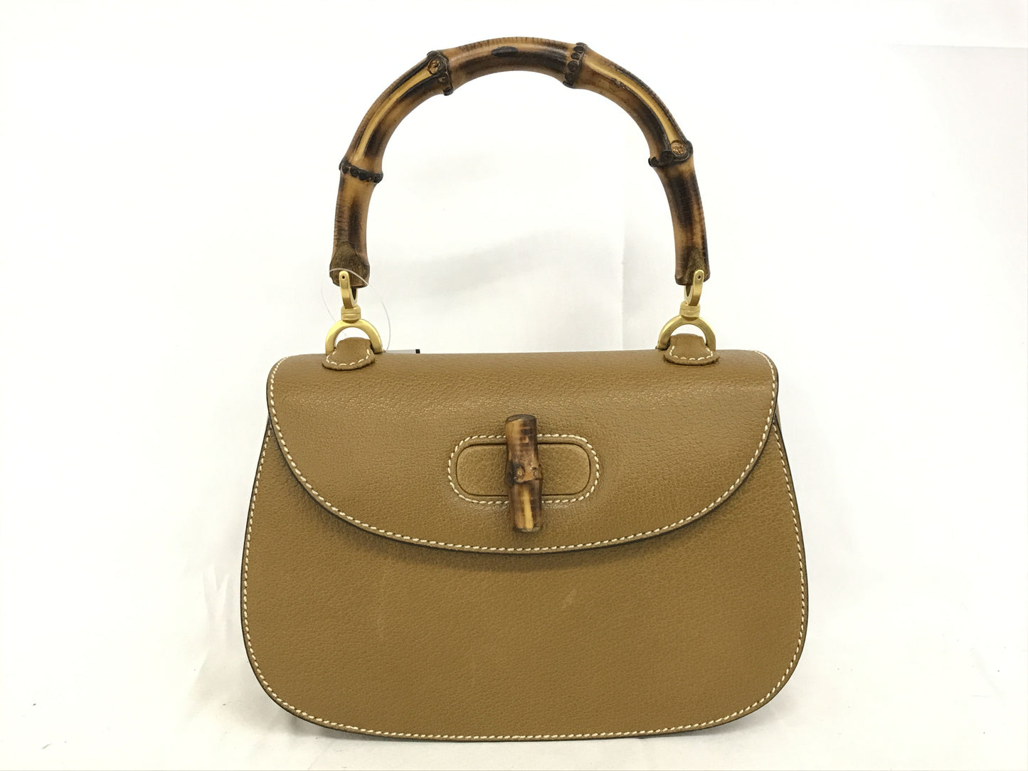 GUCCI VINTAGE 100% Authentic Genuine Iconic 1947 Bamboo Handle Shoulder Bag with Shoulder Strap, 2000's, Great Condition, Grade AB
