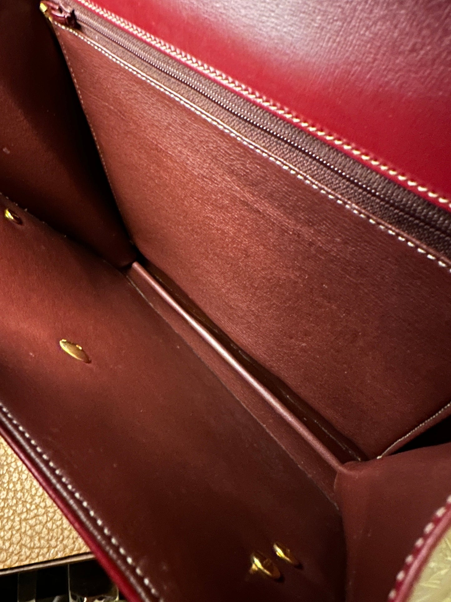 CHRISTIAN DIOR VINTAGE 100% Authentic Genuine Leather Hand Bag, Deep Red Color, 2000's, Great Condition, Rare