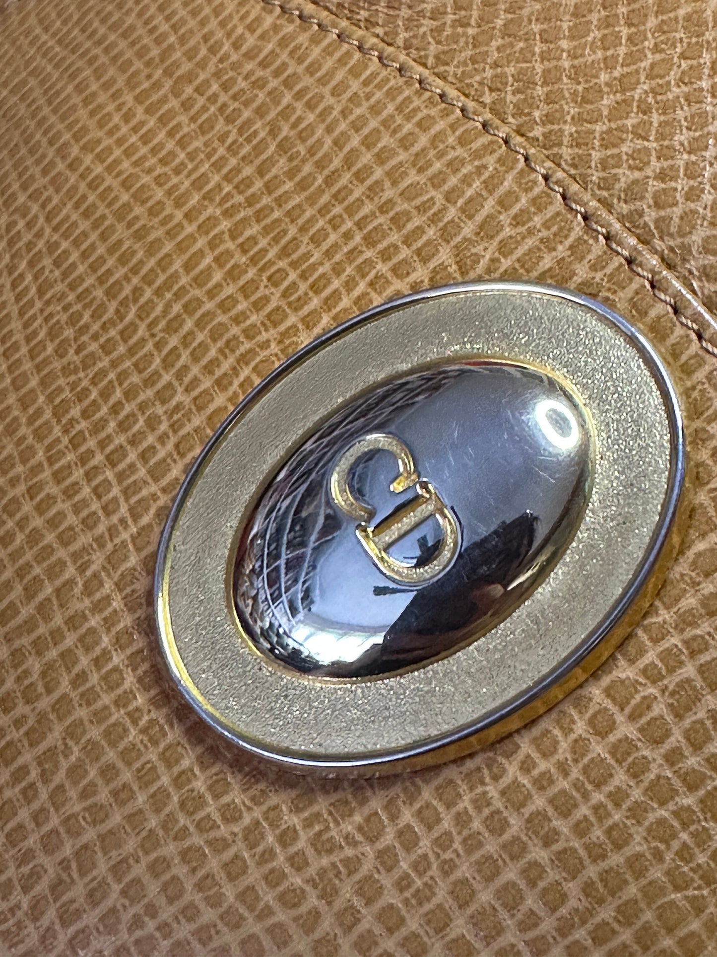 CHRISTIAN DIOR VINTAGE, 100% Authentic Genuine, Leather Hand Bag, Deep Yellow, 2000's, Great Condition, Rare