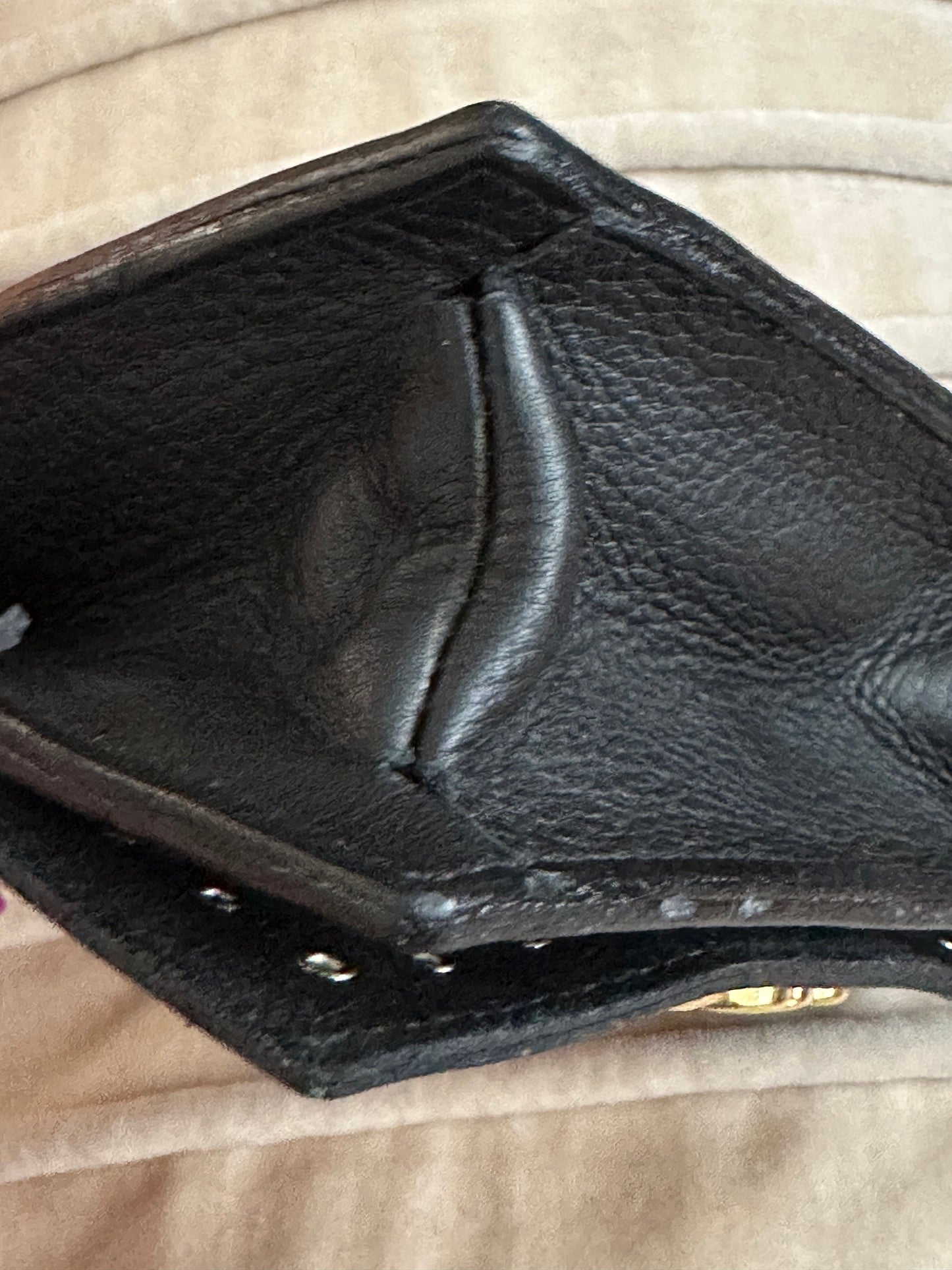 VERSACE VINTAGE 100% Authentic Genuine Gianni Versace Medusa Gold Stud Medusa Sunburst Mini Belt Bag, Black, 1994, Great Condition, Rare