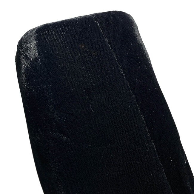 PRADA VINTAGE, 100% Authentic Genuine, Velvet Double Handle Hand Bag, Black, 1990's, Great Condition, Rare, Grade AB