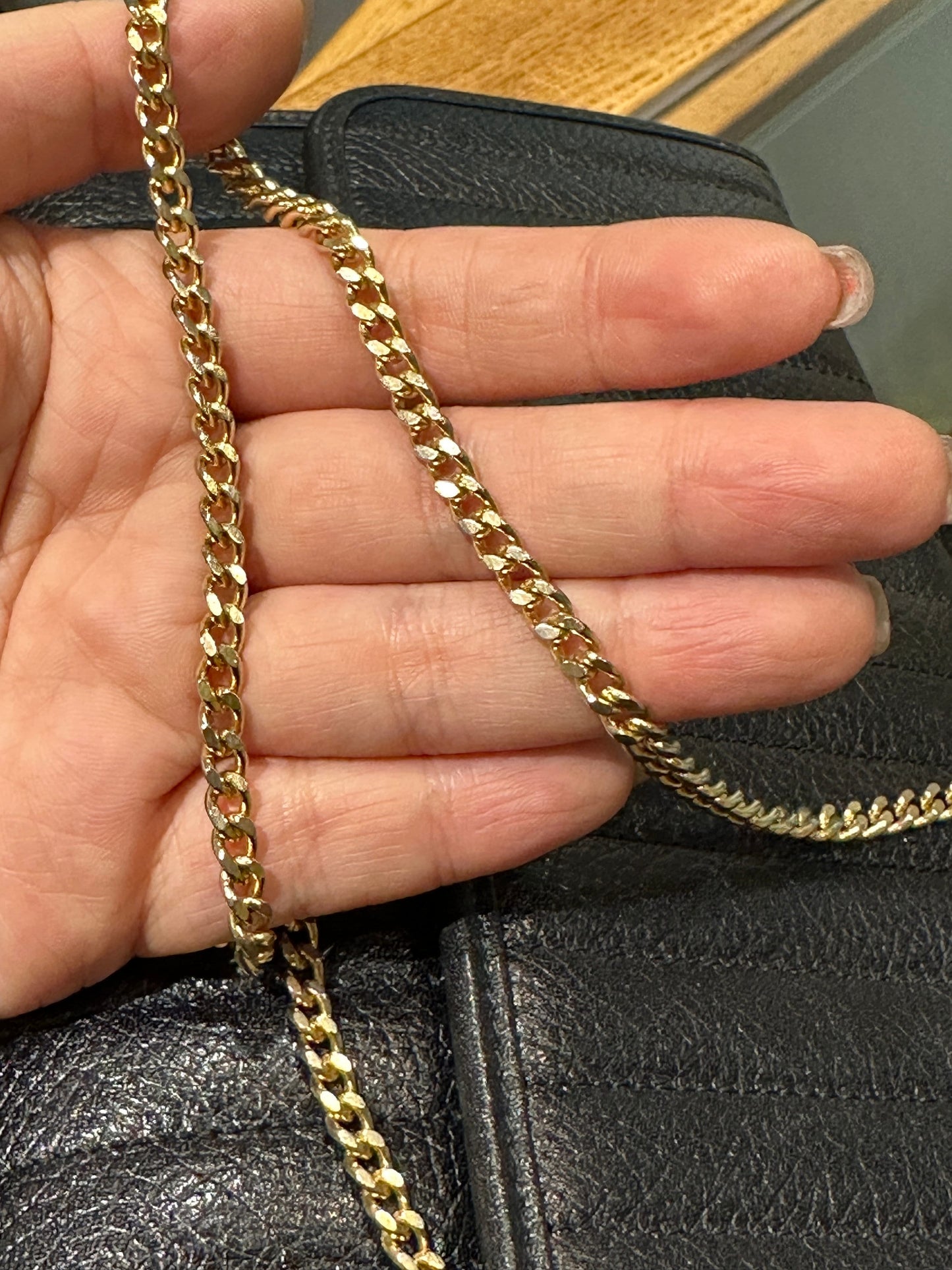 Christian DIOR VINTAGE 100% Authentic Genuine, Leather Two Way Golden Chain Hand Bag / Clutch, Black Leather, 1980's, Grade AB