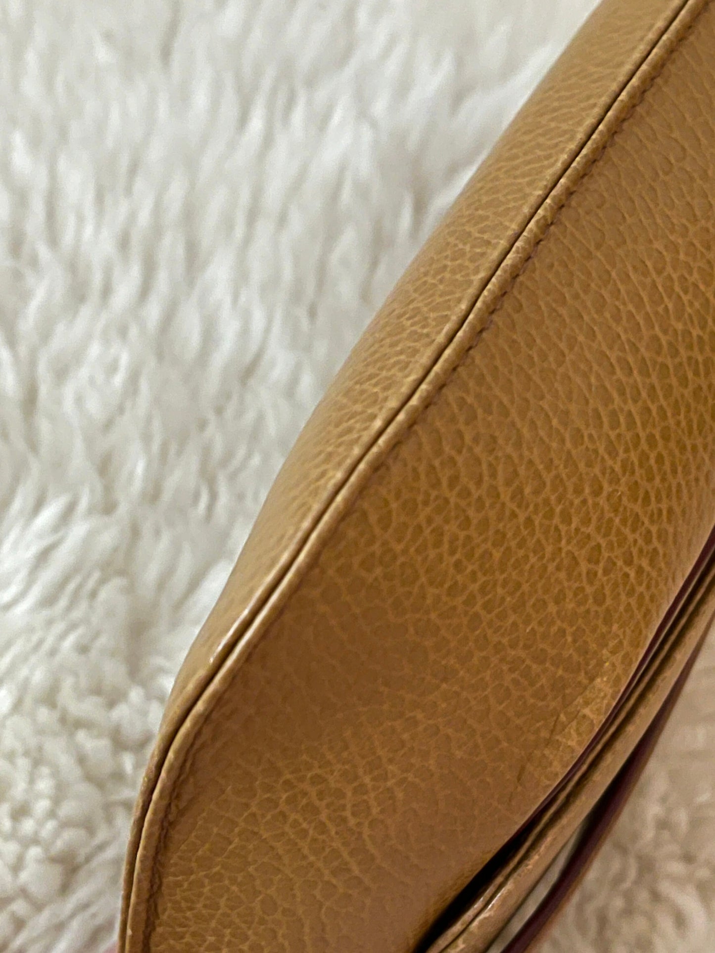 CARTIER VINTAGE 100% Authentic Genuine, Must de Cartier Leather Clutch Bag, Mustard Yellow, 1990's, Great Condition, Grade AB