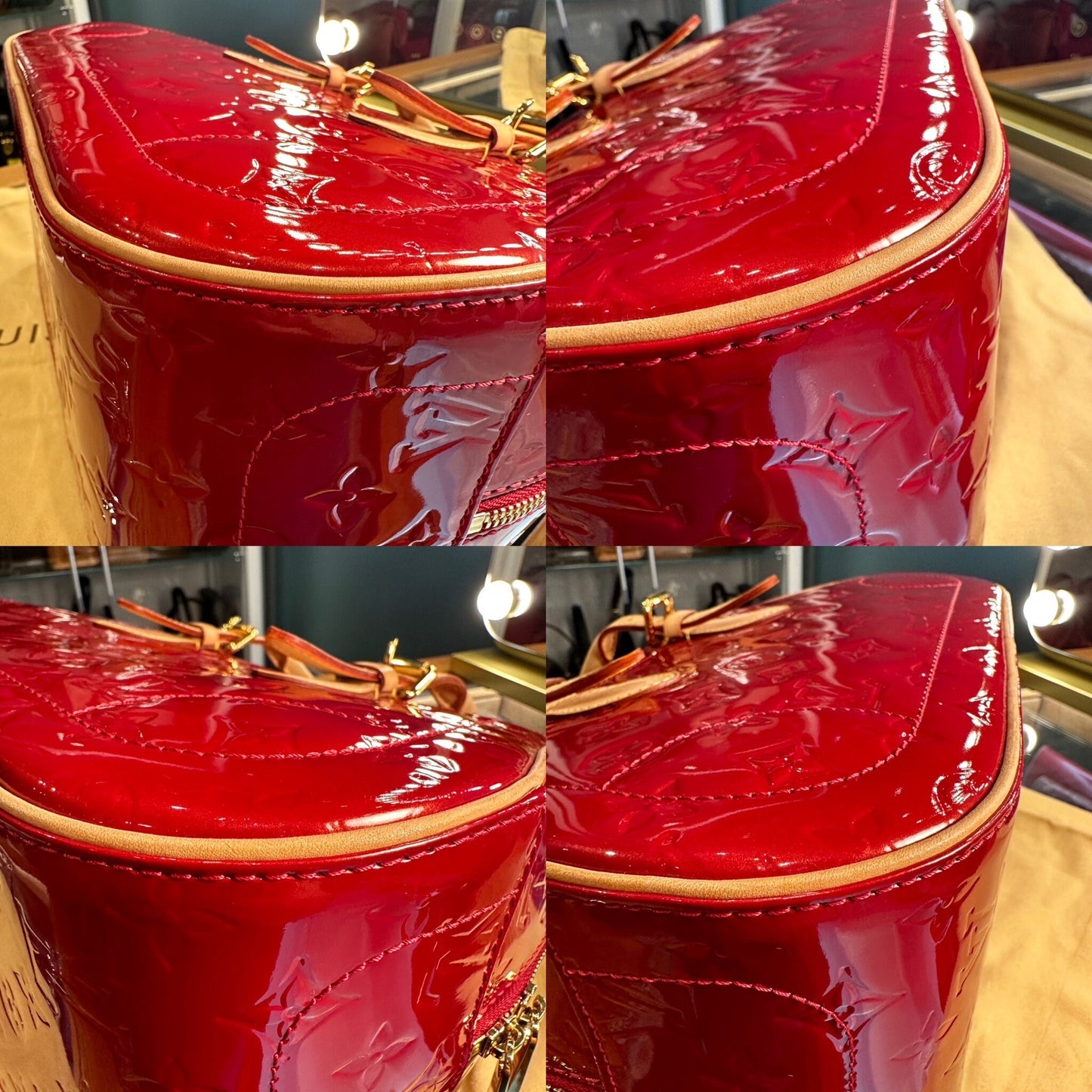 LOUIS VUITTON VINTAGE 100% Authentic Genuine, Pomme D’amour Vernis Summit Drive Bag, 2000, Y2K, Red, Great Condition, Grade Ab