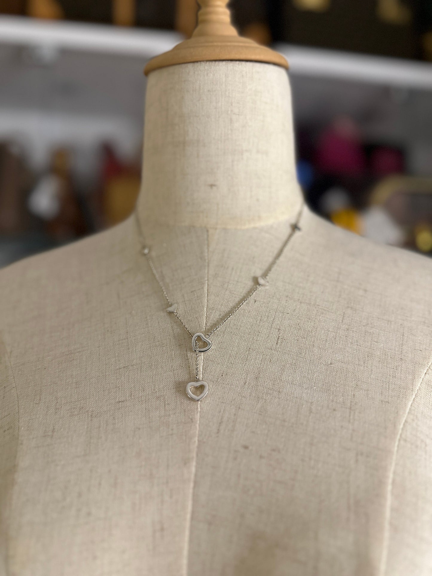 TIFFANY VINTAGE 100% Authentic Genuine Heart Necklace, 925 Silver, 1990's, Great Condition