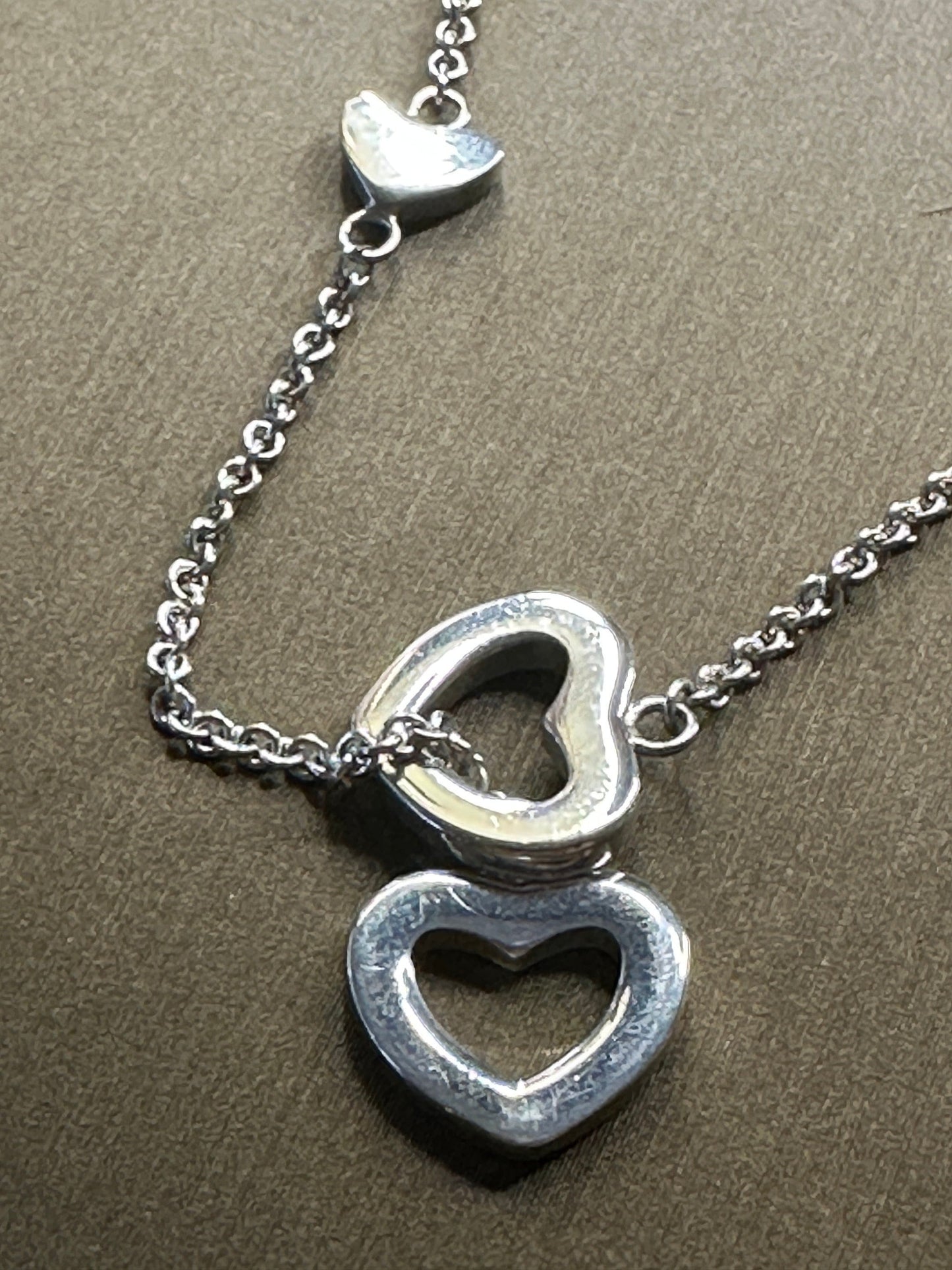 TIFFANY VINTAGE 100% Authentic Genuine Heart Necklace, 925 Silver, 1990's, Great Condition