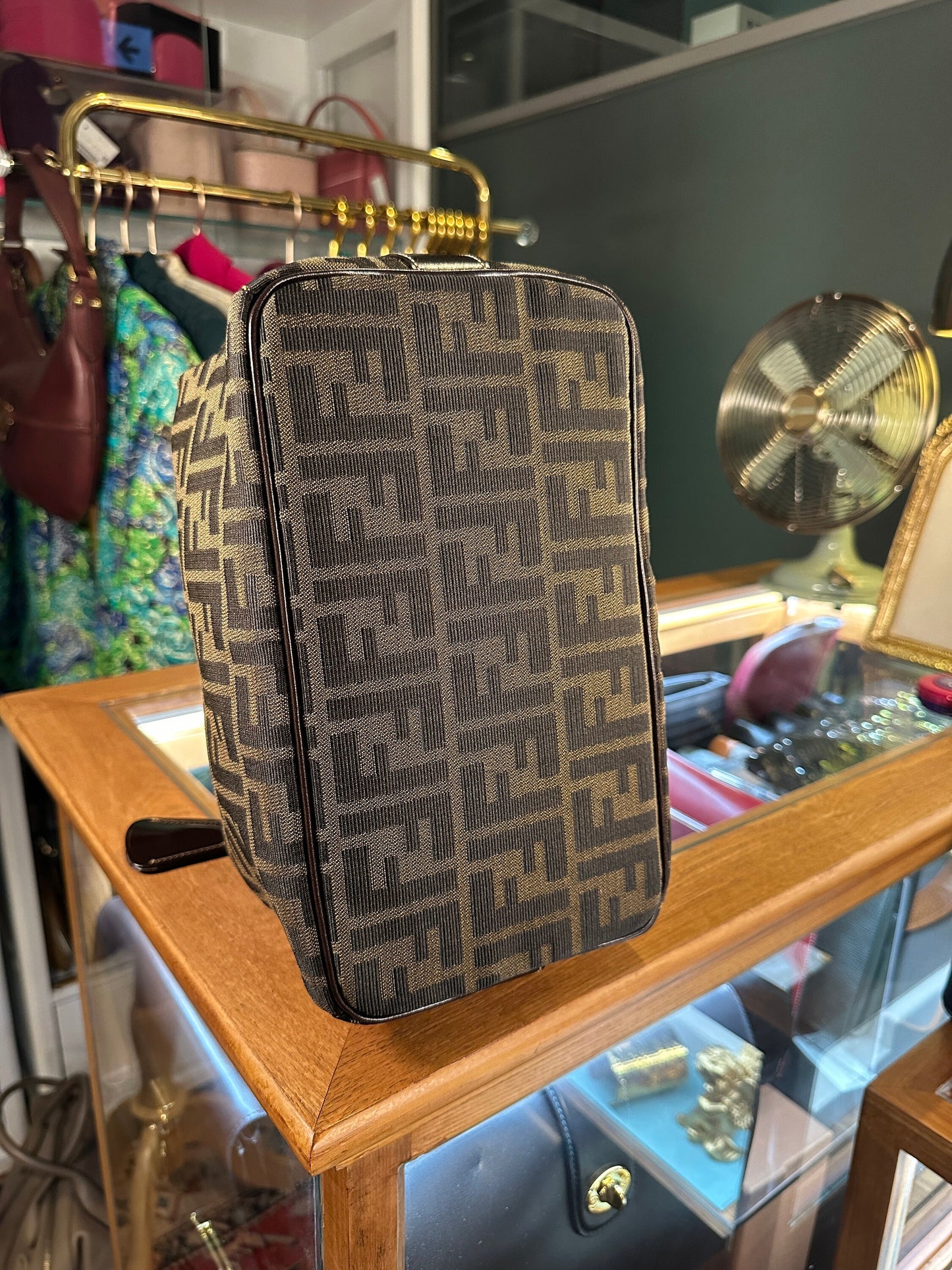 FENDI VINTAGE 100% Authentic Genuine Zucca Monogram Makeup Vanity Bag, 1990's, Great Condition