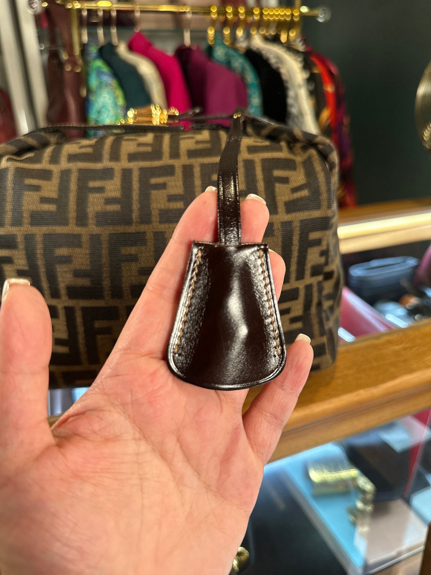 FENDI VINTAGE 100% Authentic Genuine Zucca Monogram Makeup Vanity Bag, 1990's, Great Condition