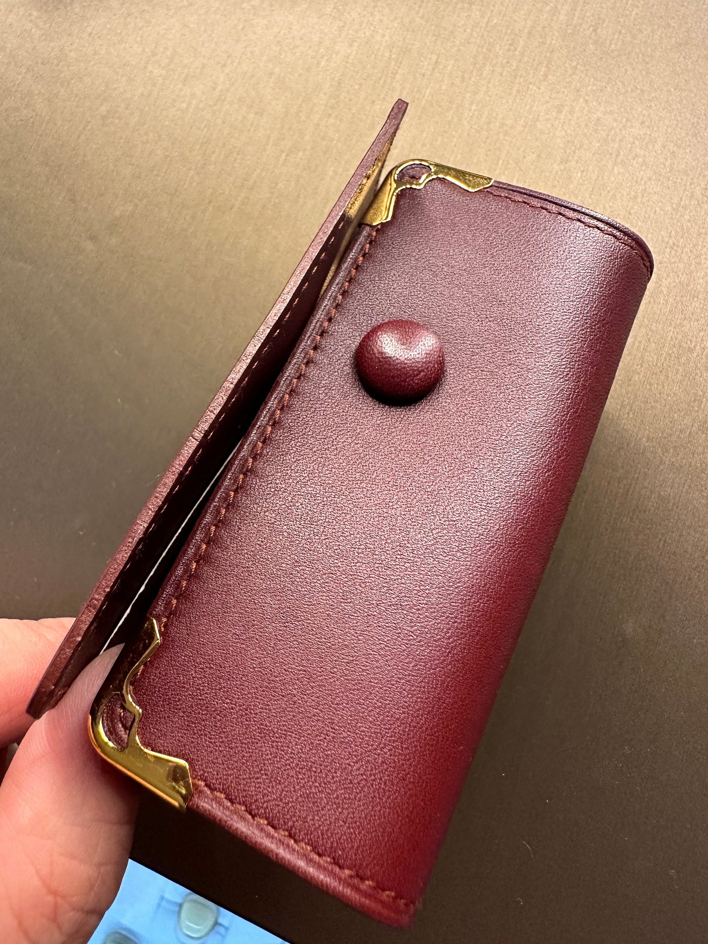 CARTIER VINTAGE, 100% Authentic Genuine Brand New In Box Leather Key Case, Classic Wine Colour, Great Condition