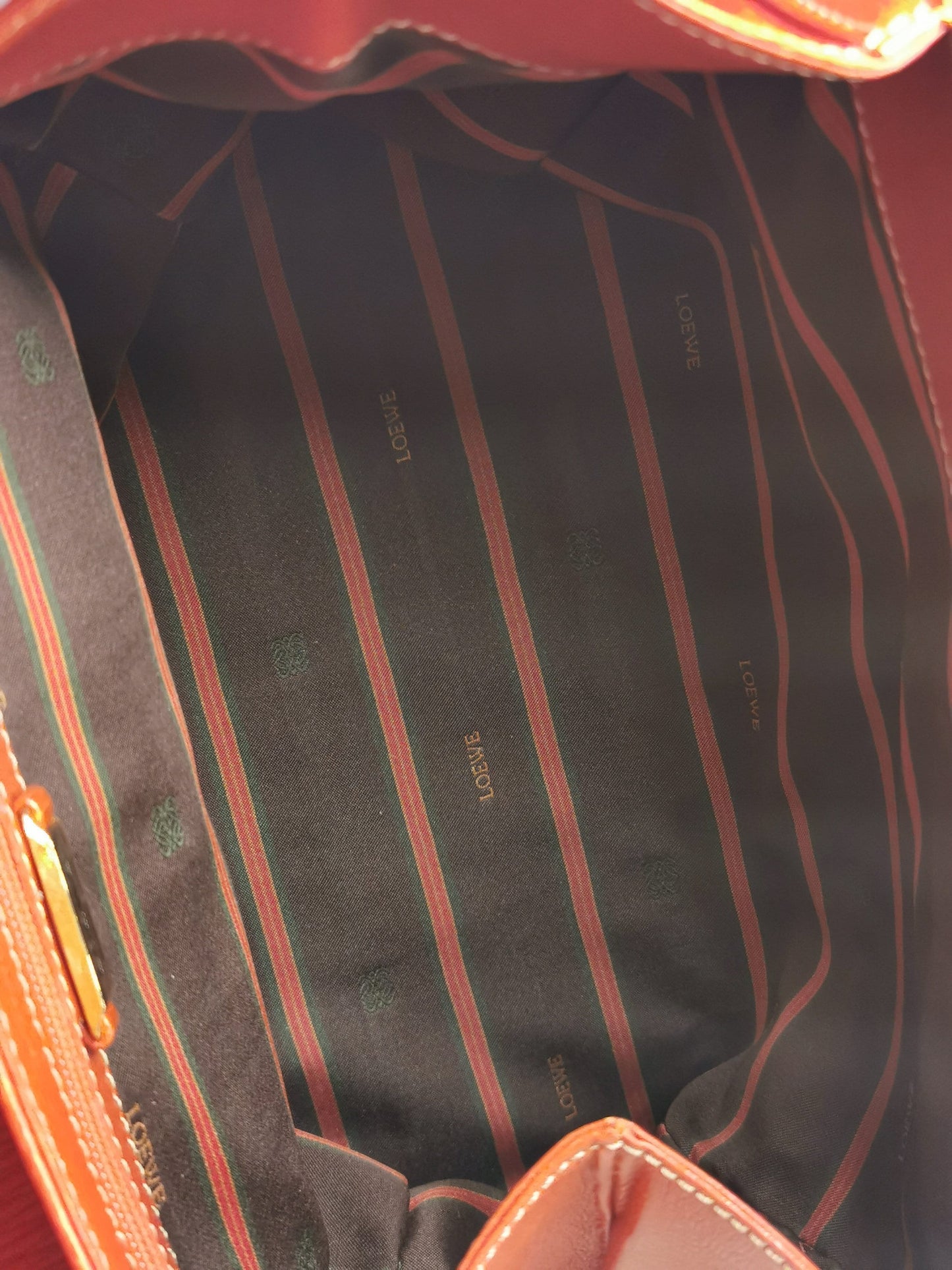 LOEWE VINTAGE 100% Authentic Genuine Top Handle Iconic Velazquez Two-way Bag, Orange, 1990's, Great Condition, Rare