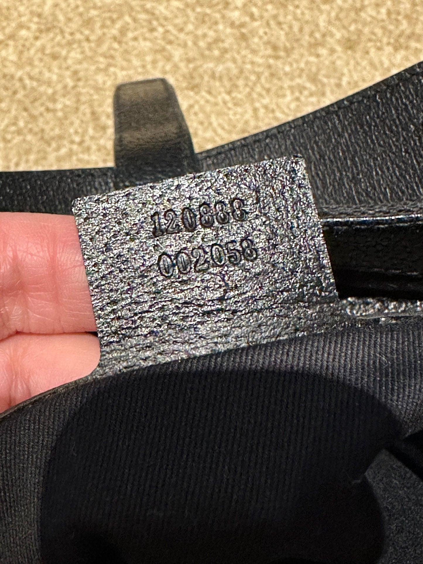 GUCCI VINTAGE 100% Genuine Canvas Monogram Jackie Shoulder Bag, Black, 1990's, Great Condition, Rare, Grade A