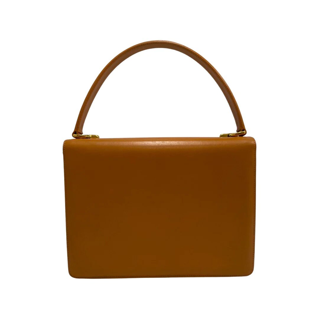 GUCCI VINTAGE 100% Authentic Genuine, Top Handle Handbag, Mustard Yellow, Late 1980's, Great Condition