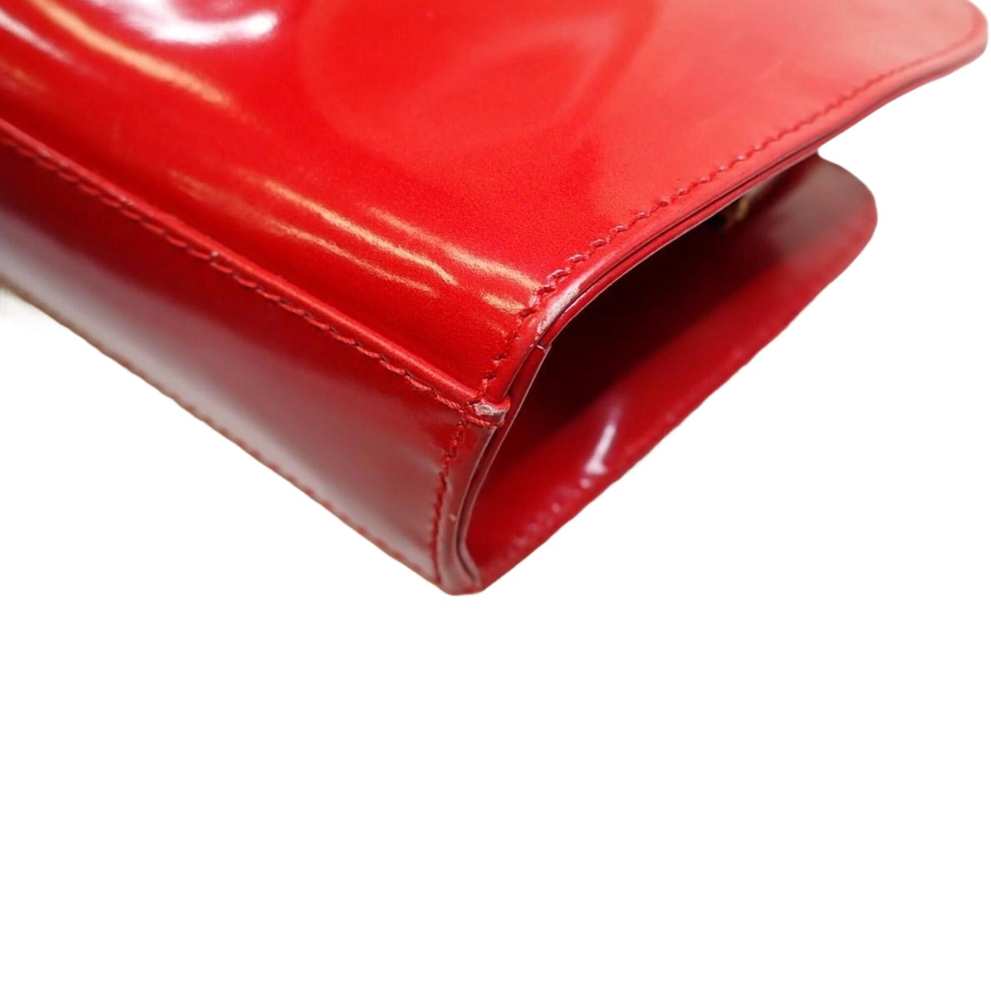 PRADA VINTAGE 100% Authentic Genuine, Waxy Leather Bag with Python Accent, Red, 1990's, Great Condition, Rare, Grade AB