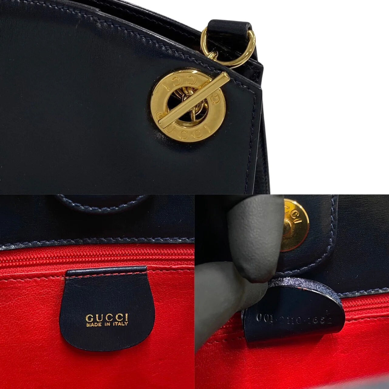 GUCCI VINTAGE 100% Authentic Genuine Leather Shoulder Bag, Black, Y2K, 2000's, Great Condition, Rare