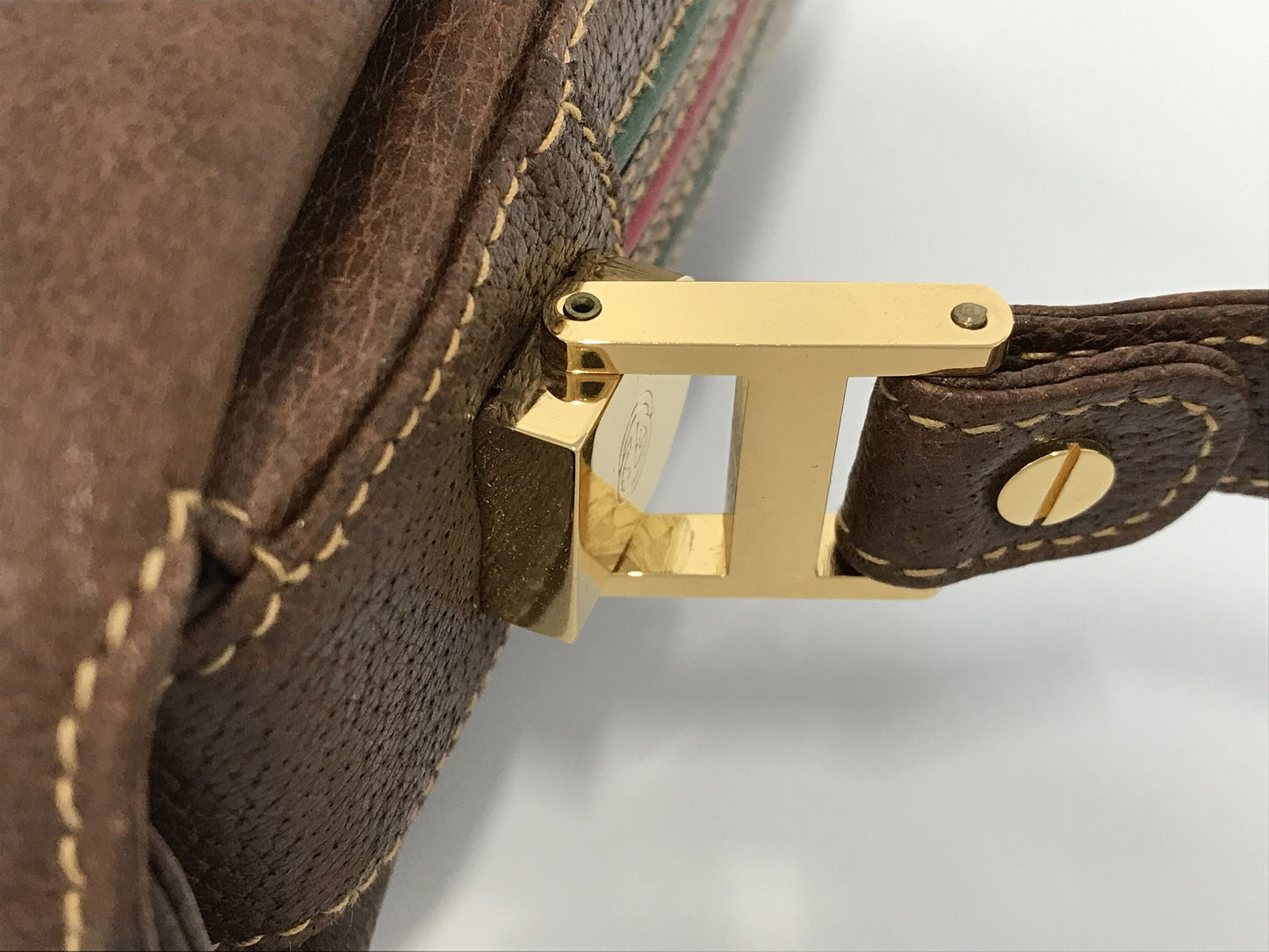 GUCCI VINTAGE 100% Authentic Genuine Leather 1097 Shoulder Bag, Brown, 1980's, Great Condition, Rare