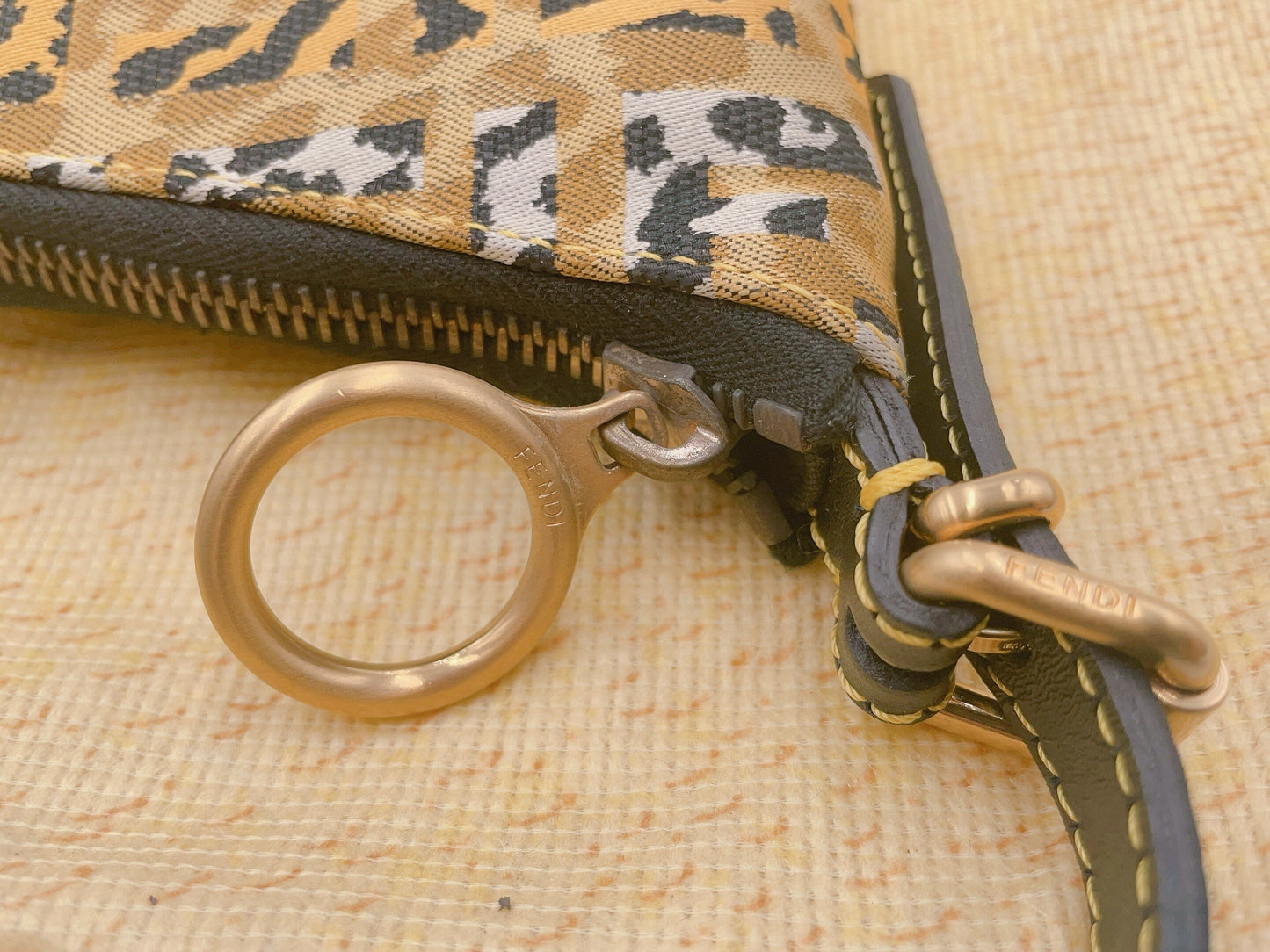 FENDI VINTAGE 100% Authentic Genuine, Top Handle Armpit Handbag Leopard Print w/ Original Dust Bag, 1990's, Great Condition