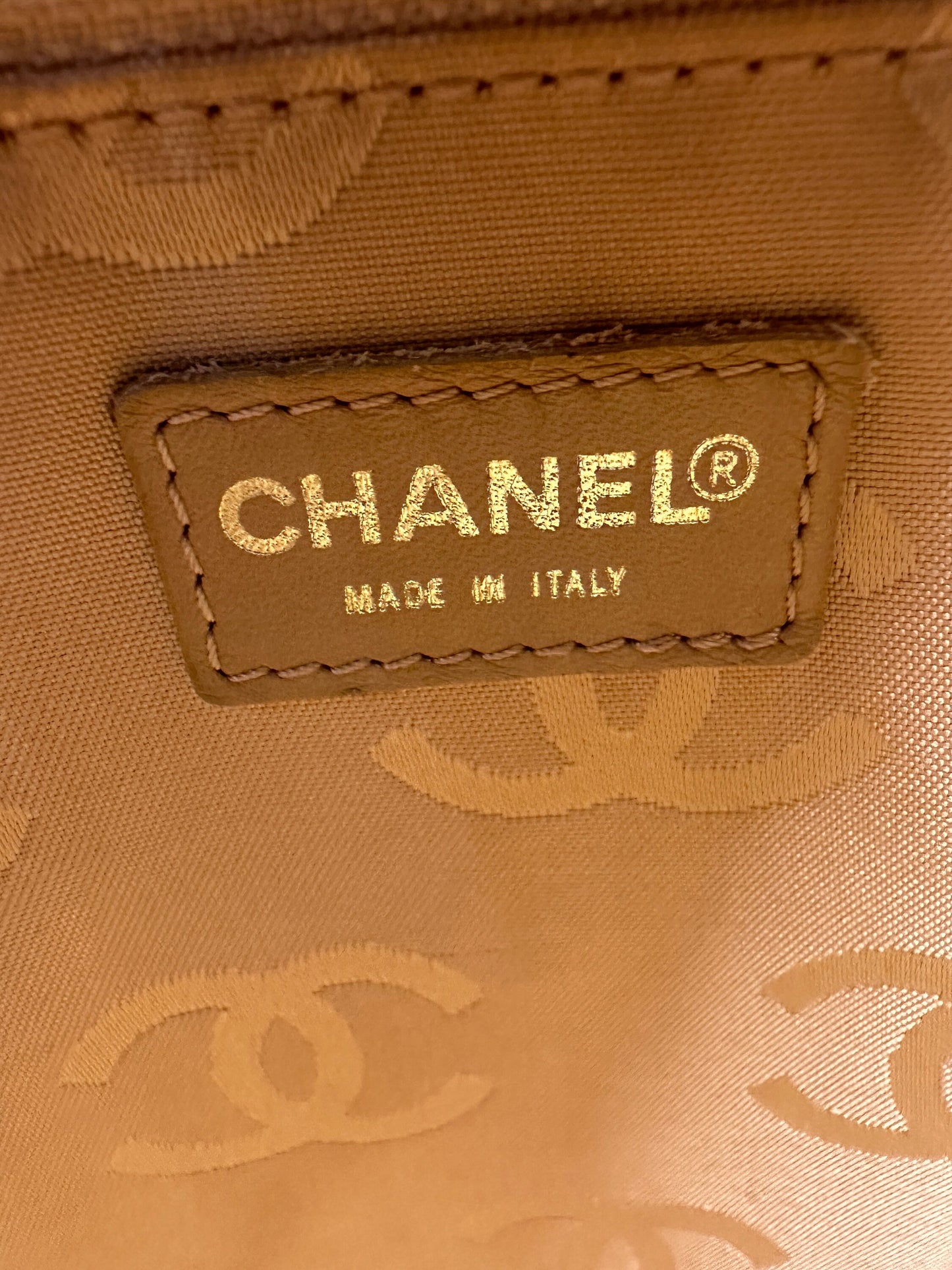 CHANEL VINTAGE 100% Authentic Genuine Wild Stitch Handbag, Beige, Late 2003, Great Condition