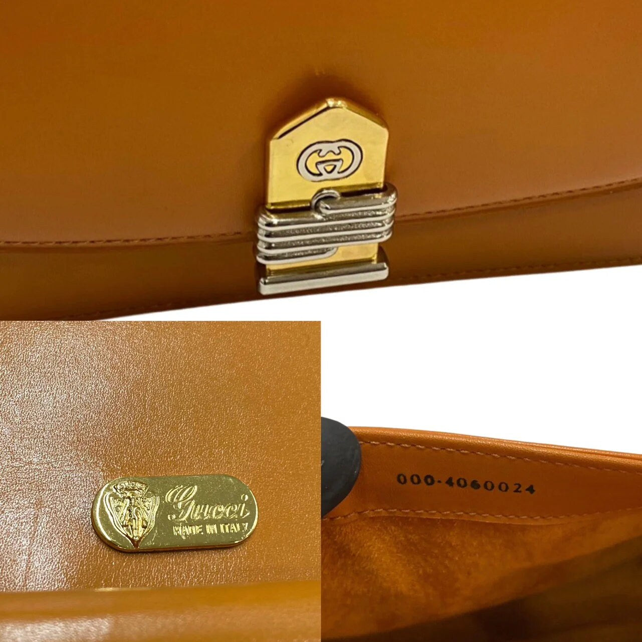 GUCCI VINTAGE 100% Authentic Genuine, Top Handle Handbag, Mustard Yellow, Late 1980's, Great Condition