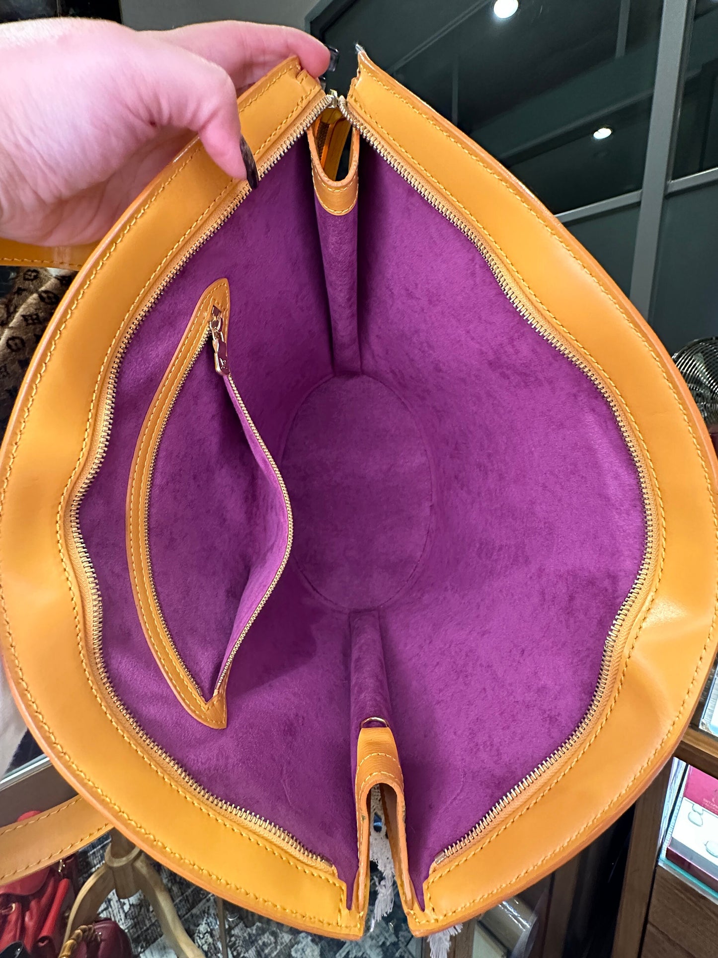 LOUIS VUITTON VINTAGE 100% Authentic Genuine, Epi Saint-Jacques Shoulder Bag, Yellow, 1993, Great Condition