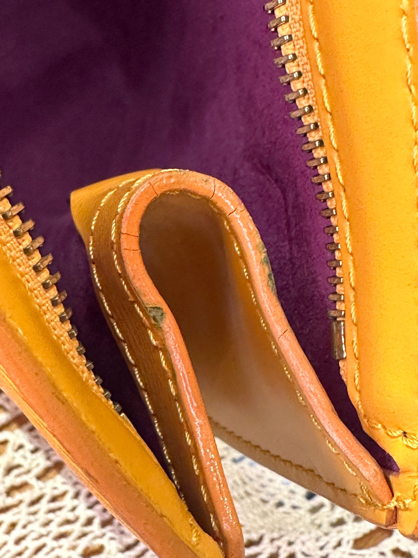 LOUIS VUITTON VINTAGE 100% Authentic Genuine, Epi Saint-Jacques Shoulder Bag, Yellow, 1993, Great Condition