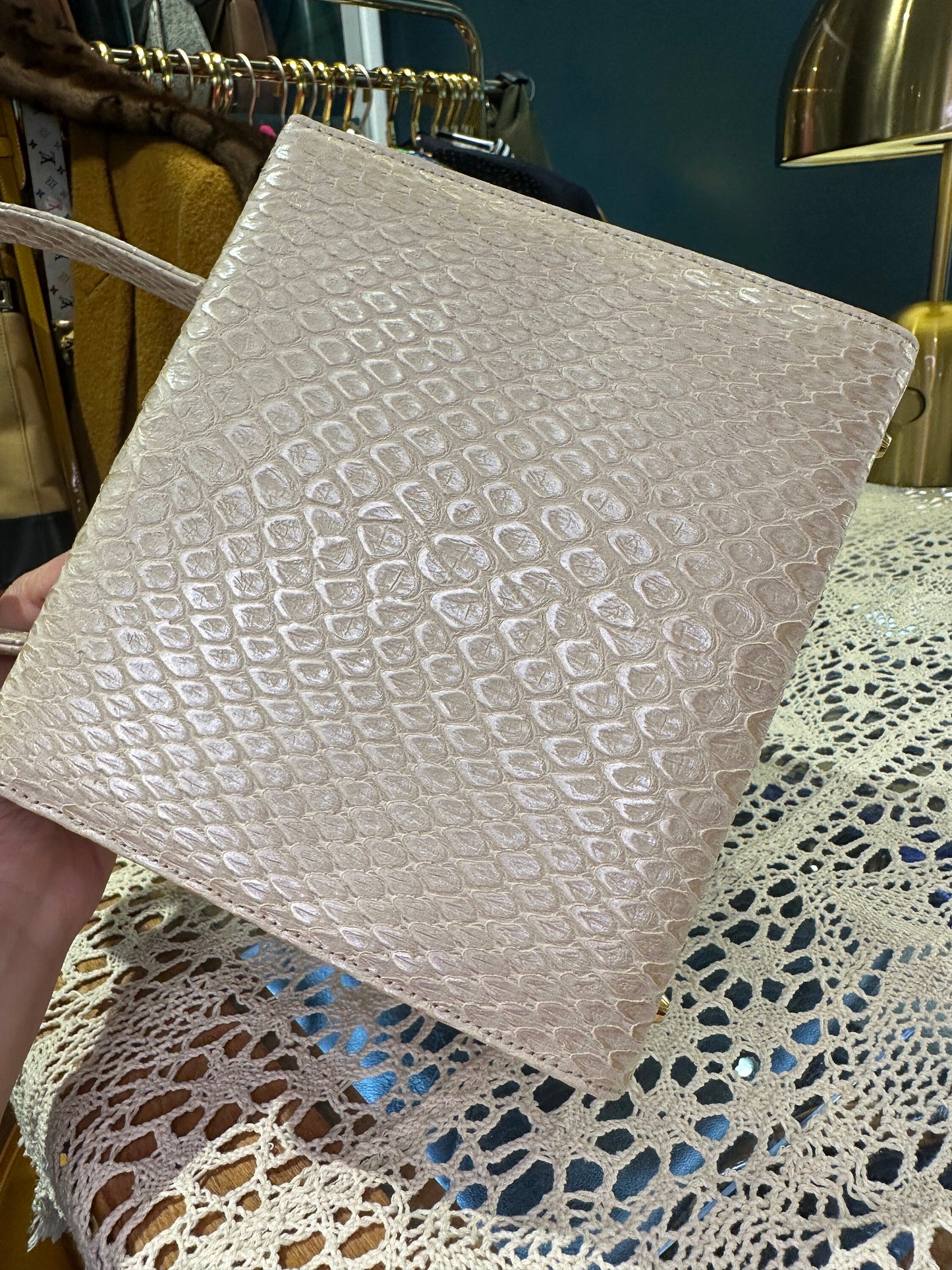 VERSACE VINTAGE 100% Authentic Genuine, Vanity Case Style Top Handle Handbag, Pearl White , Y2K, Great Condition, Like New