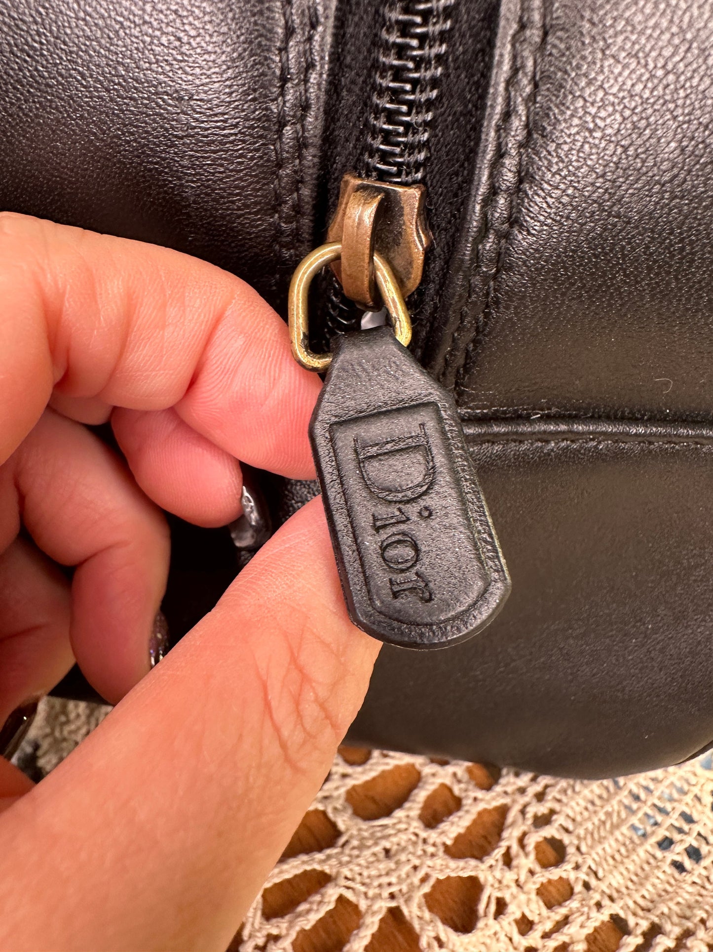 CHRISTIAN DIOR VINTAGE 100% Authentic Genuine Dianna Duffle Bag, Y2K, Patterned Pony + Black , Good Condition, Perfect as Gift