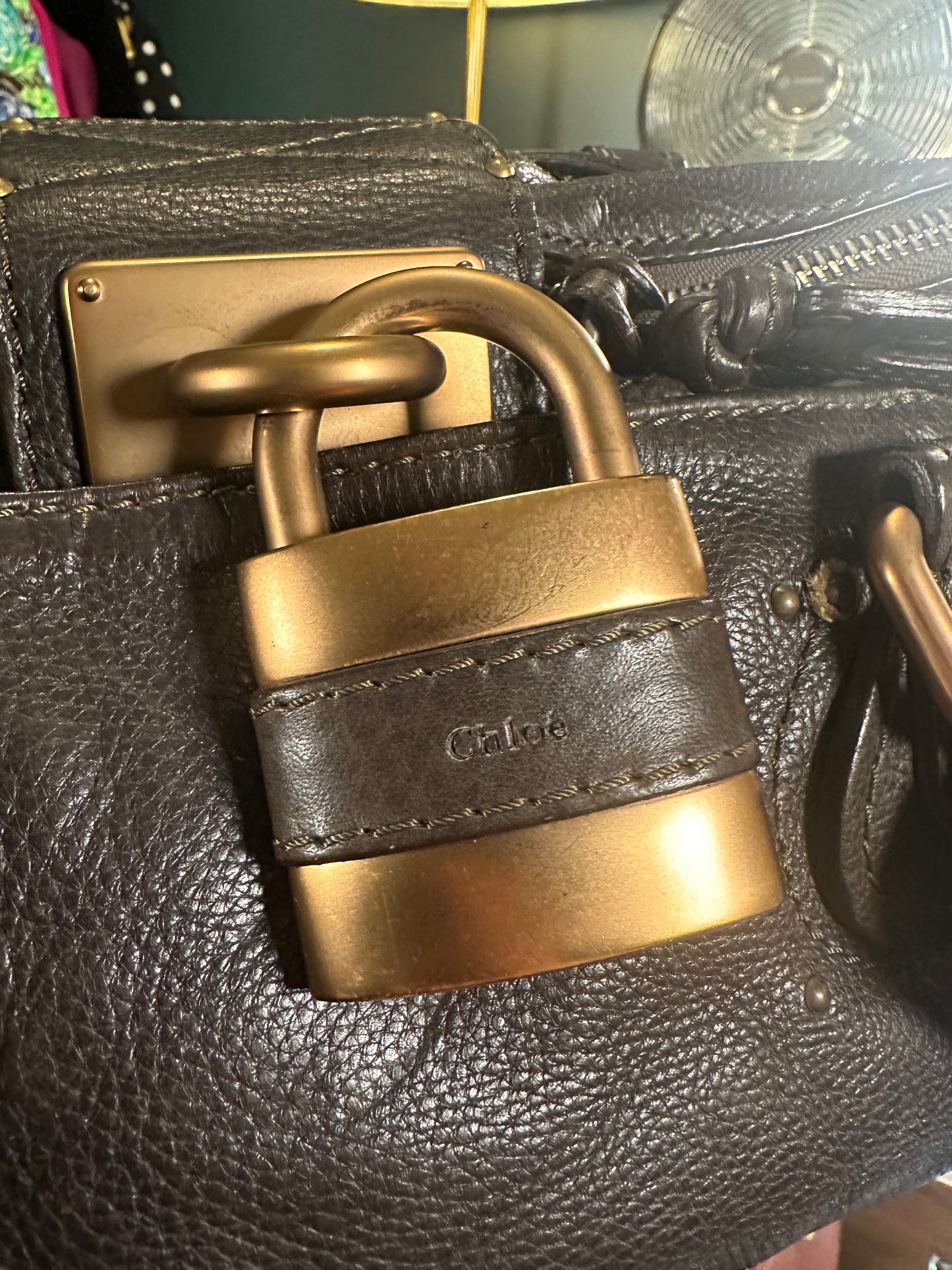 CHLOE Vintage 100% Authentic Genuine Paddington Handbag, Grey, Great Condition