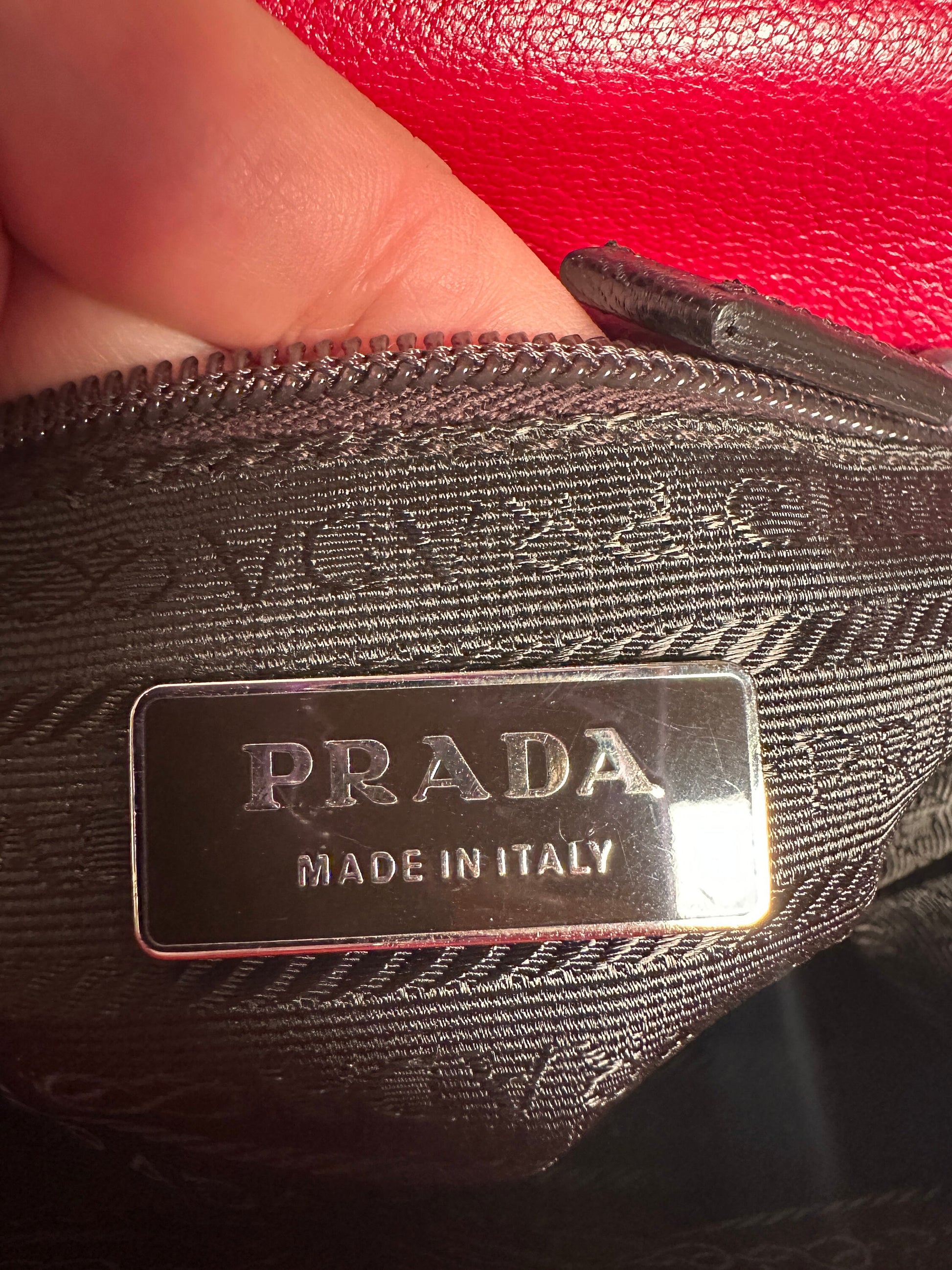 PRADA VINTAGE 100% Authentic Genuine Double Handle Doctor Bag, Red, 1980's, Good Condition