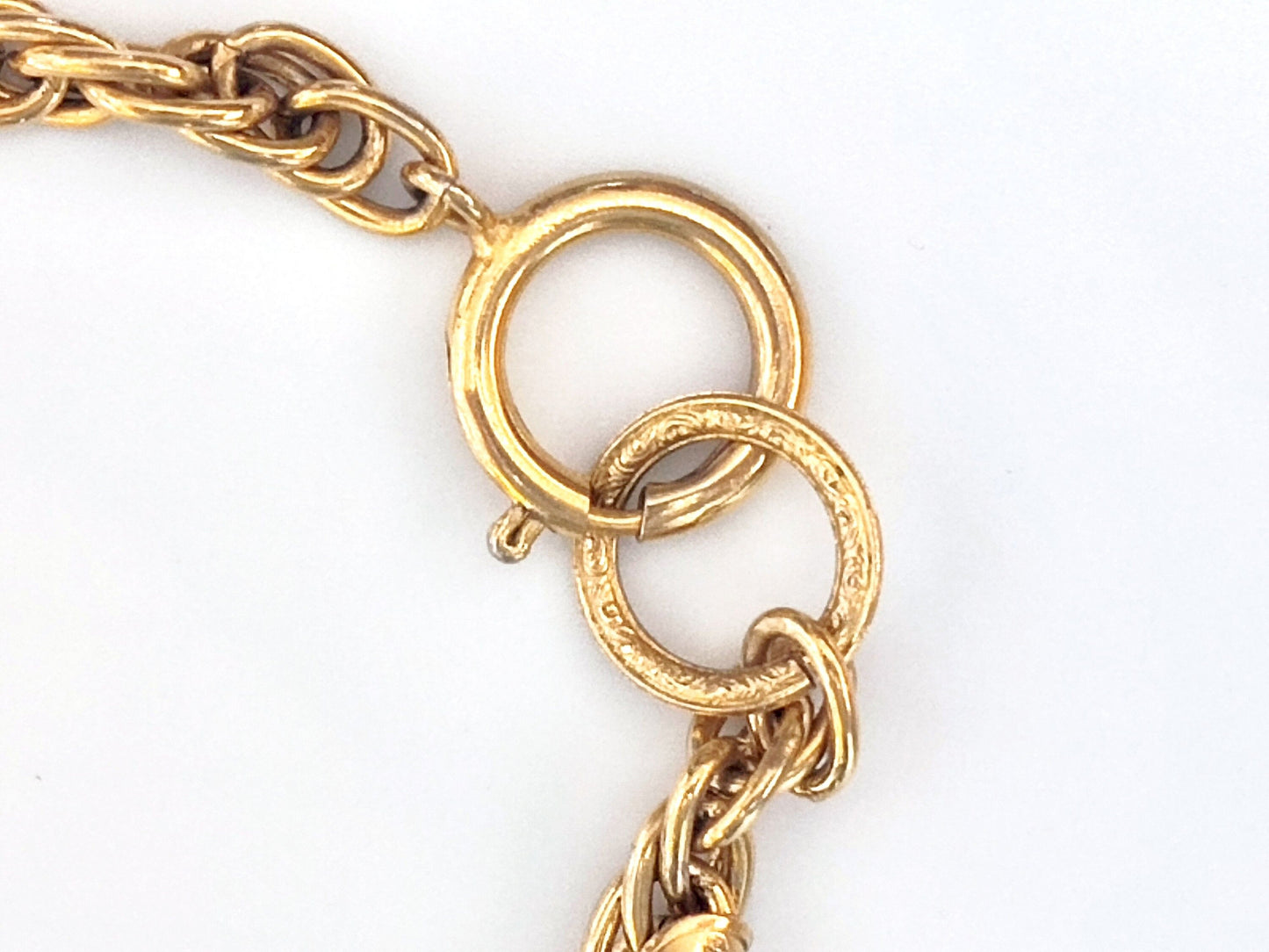 CHANEL VINTAGE 100% Authentic Genuine Coco Girl Charm Double-sided Necklace in Gold Plated, 1990's, Great Condition, Grade AB