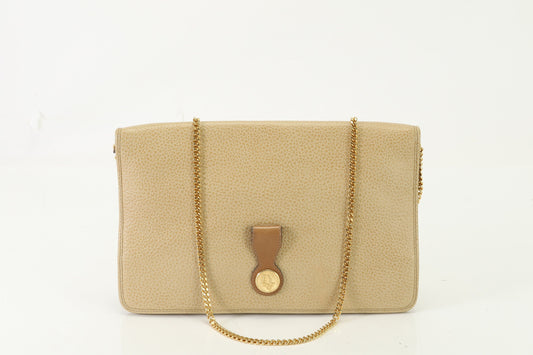 CHRISTIAN DIOR VINTAGE 100% Authentic Genuine Two-way Clutch and Shoulder Bag , Beige, 1990's, Good Condition, Perfect as Gift