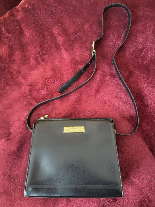 CHRISTIAN DIOR VINTAGE 100% Authentic Genuine Leather Crossbody Bag, Black, 2000's, Great Condition, Rare