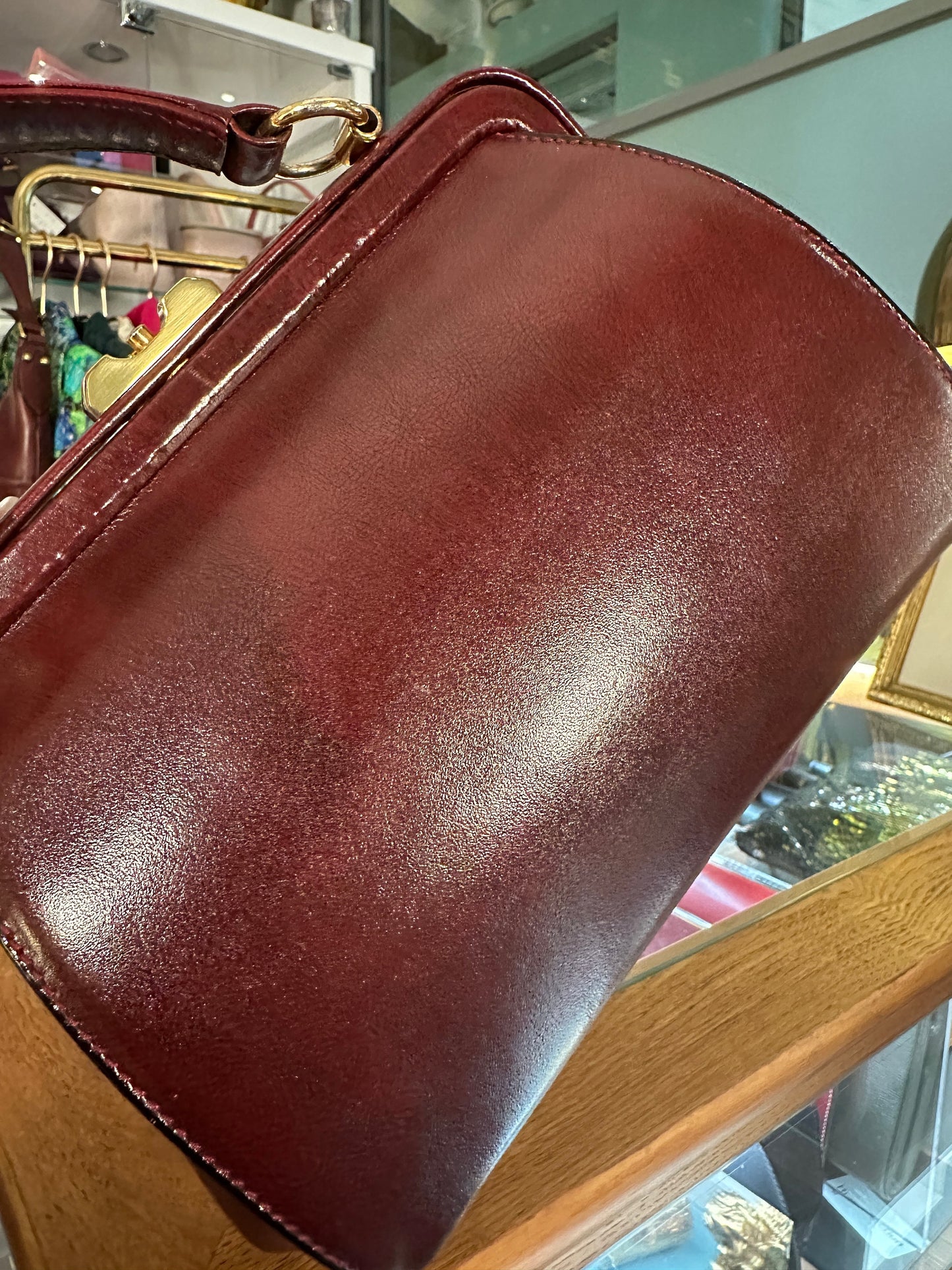 GOLD PFEIL VINTAGE 100% Authentic Genuine Top Handle Doctor Bag, Reddish Brown, 1990's, Great Condition