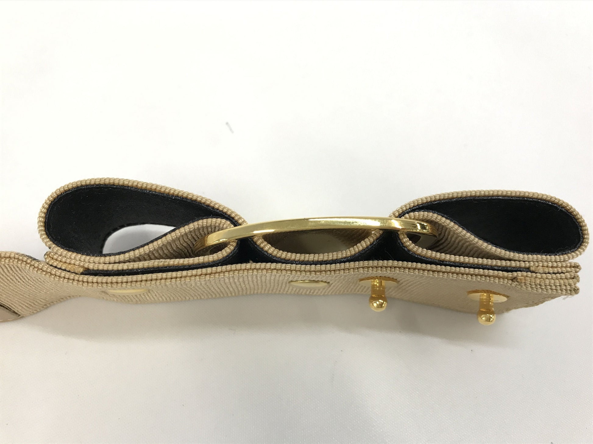 FERRAGAMO VINTAGE, 100% Authentic Genuine Bow Waist Belt, Khaki Beige, Great Condition