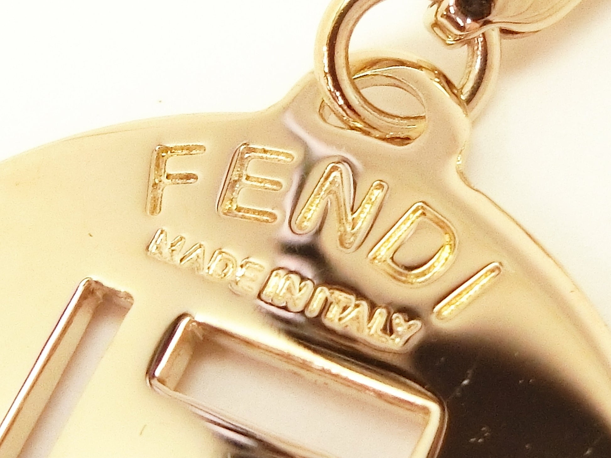 FENDI Vintage 100% Authentic Genuine, ID Identification Tag Necklace with Alphabet "K" and "Capricorn", 1990's