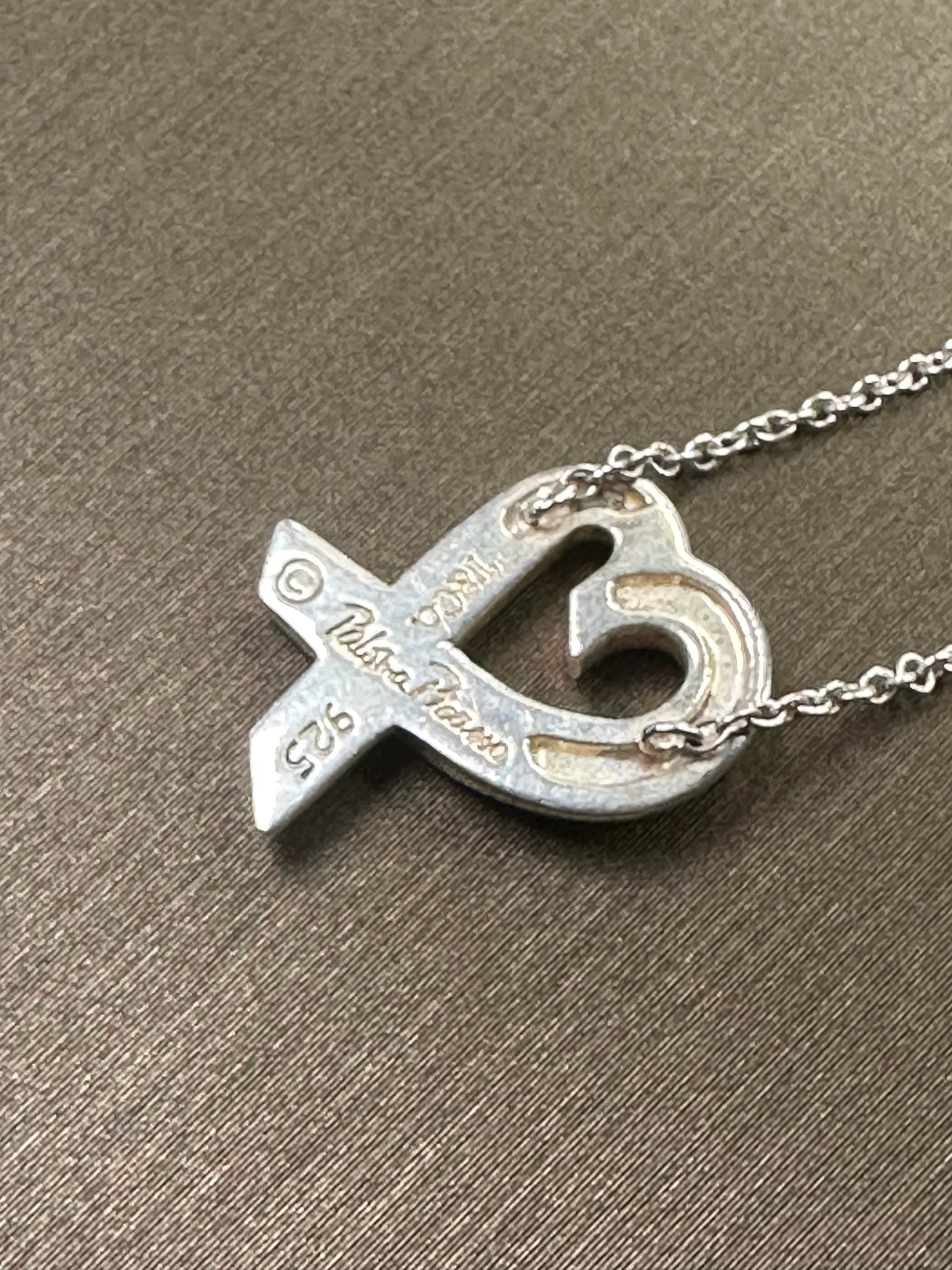 TIFFANY VINTAGE 100% Authentic Genuine Heart Necklace, 925 Silver, 1990's, Great Condition